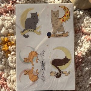 Waterproof Zodiac Cat Sticker Pack